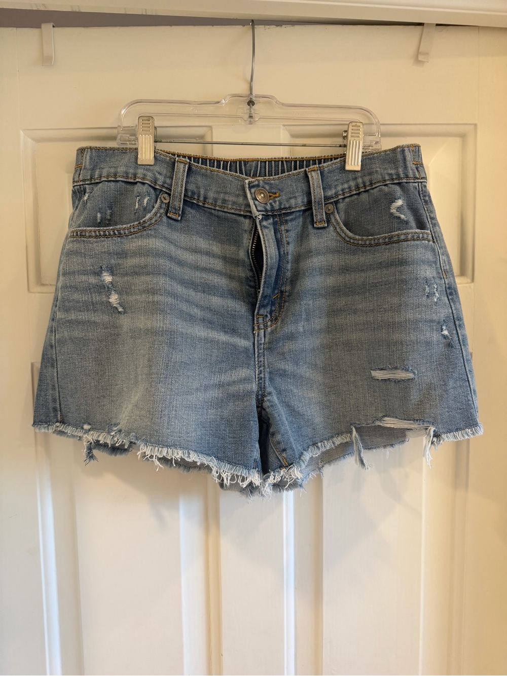 Aerie Light Blue Distressed Denim Cutoff Shorts size small